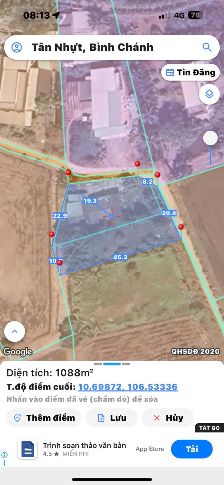 Đất nền 300m² Tân Nhựt, Bình Chánh giá 9 tỷ - Thích hợp làm nhà vườn!