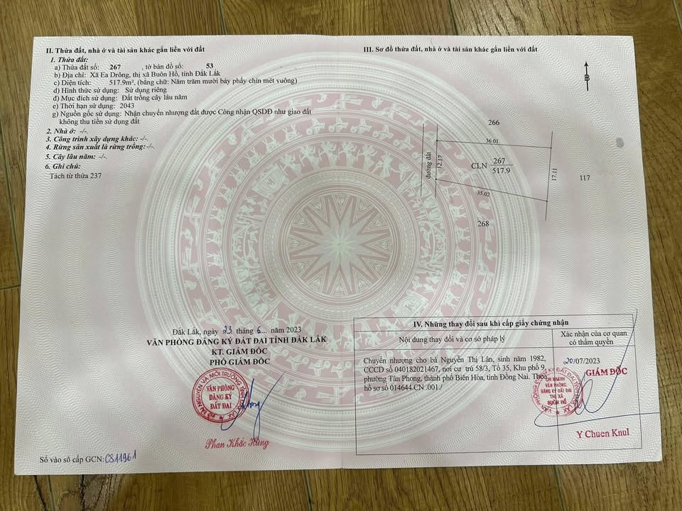 Đất nền Ea Drông, Buôn Hồ 500m² giá 129 triệu - Sổ hồng chính chủ!