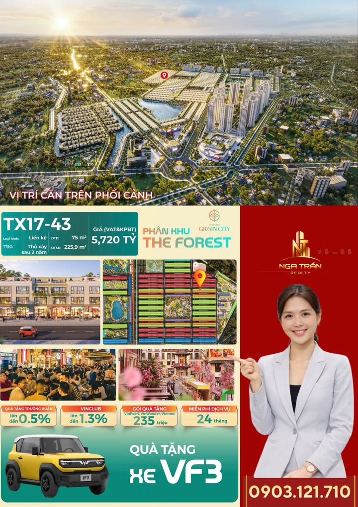 Căn hộ Vinhomes Green City Bến Lức 75m² giá 5.720 tỷ - Cơ hội vàng cho cư dân tương lai!