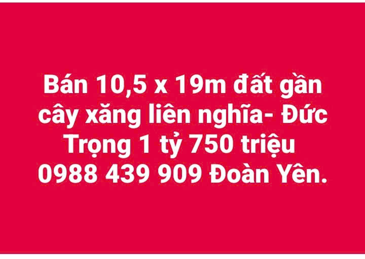 Đất nền 204m² Liên Nghĩa, Đức Trọng giá 1.75 tỷ - Sổ riêng, công chứng nhanh gọn!
