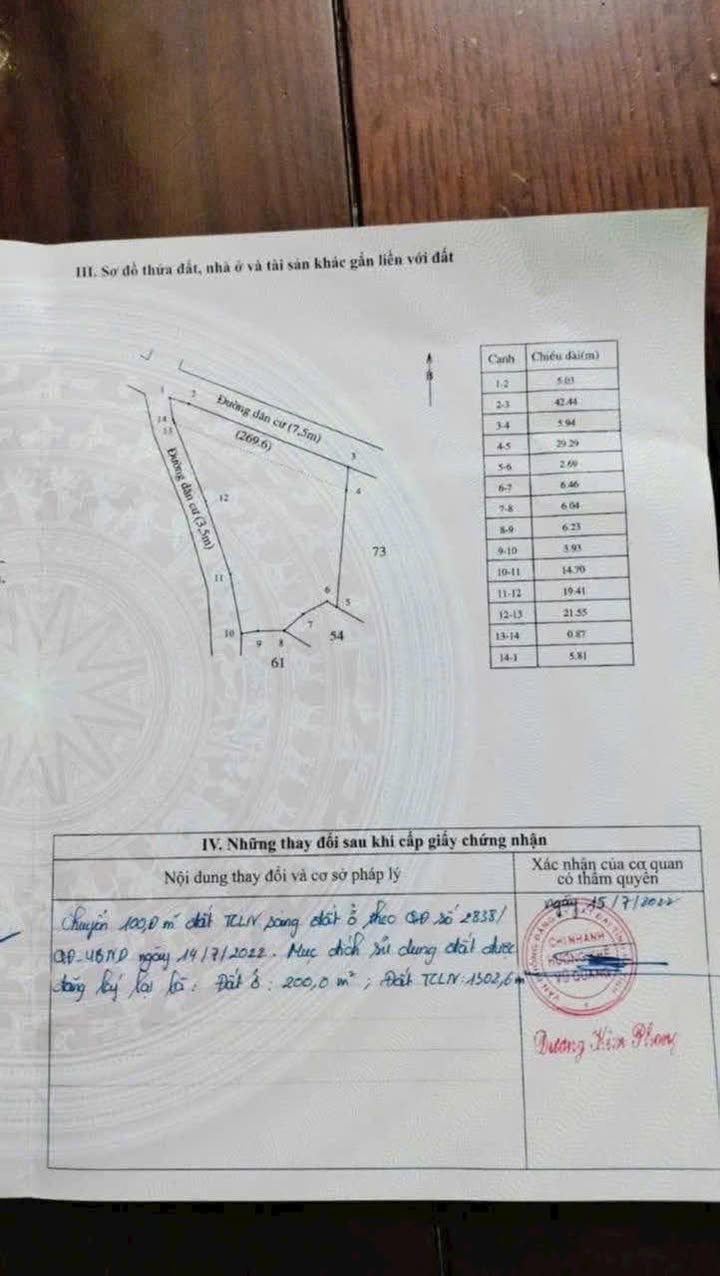 Đất nền Hương Trà, Hương Khê 1.500m² giá 1 tỷ - Lô góc 2 mặt tiền chính chủ!