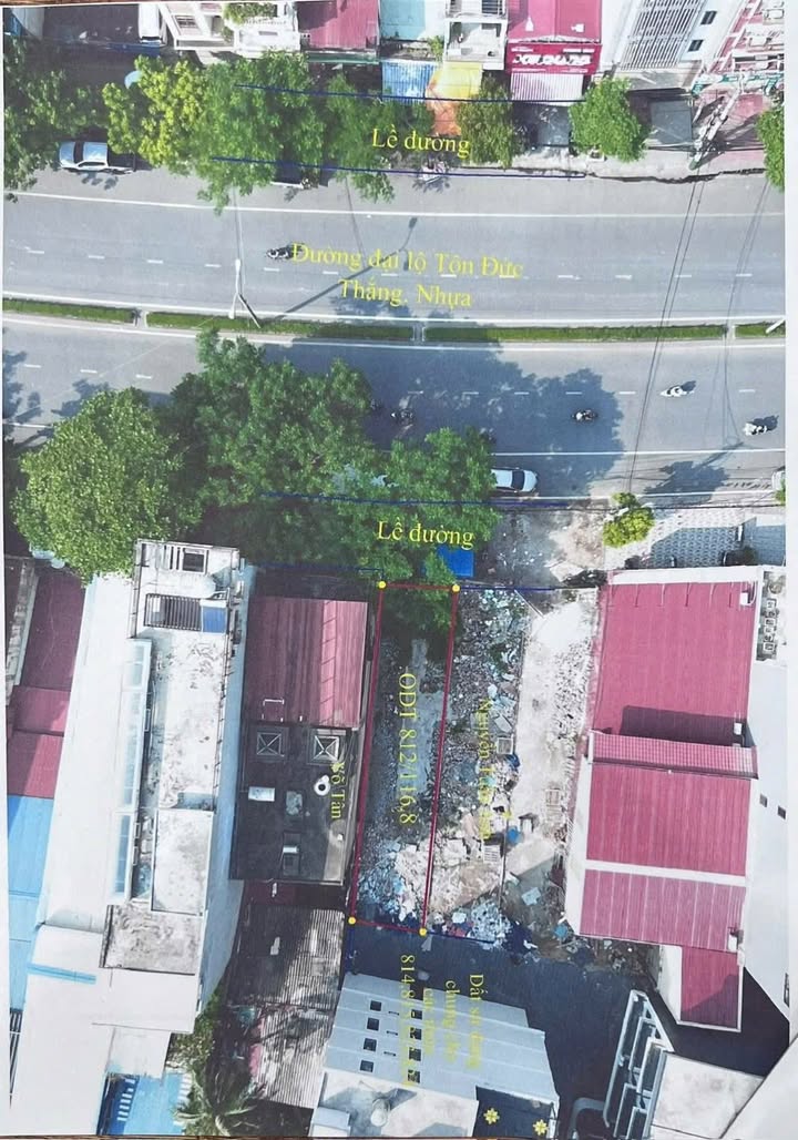 Đất mặt đường Tôn Đức Thắng, Hải Phòng 116.8m² giá 14.25 tỷ - Pháp lý rõ ràng, đầu tư sinh lời!