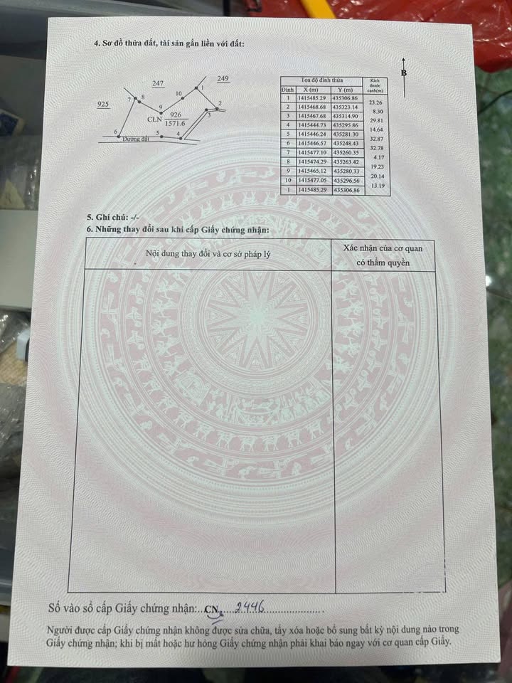 Đất nền Thôn 13, xã Tân Hòa, Đắk Lắk 1571m² giá 386 triệu - Sổ hồng đầy đủ!