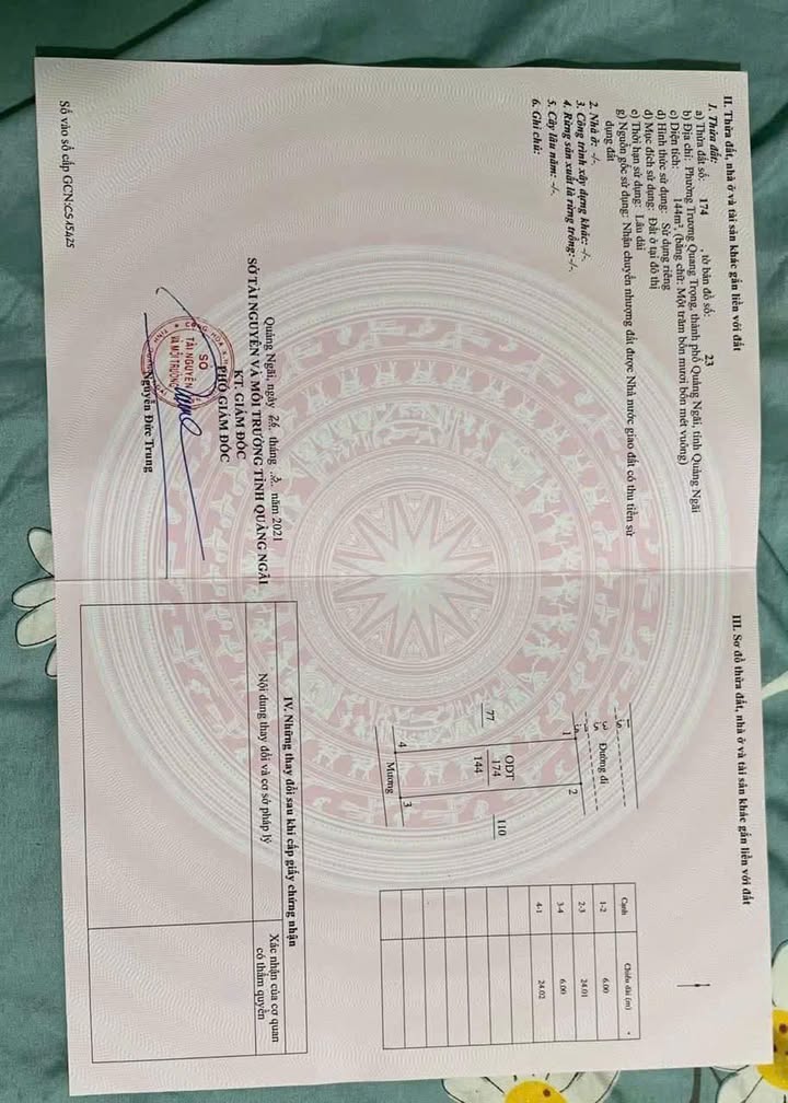 Đất thổ cư Trương Quang Trọng, Quảng Ngãi 144m² - Vị trí gần trung tâm