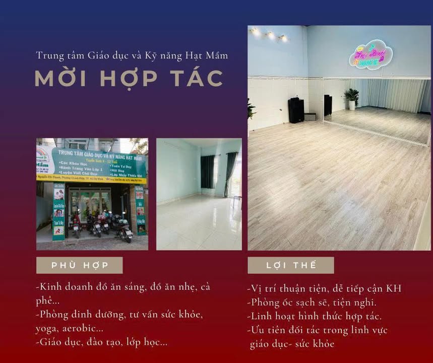 Cho thuê phòng chức năng tại Tân Uyên, Bình Dương - Phù hợp với giáo dục và dịch vụ trẻ em