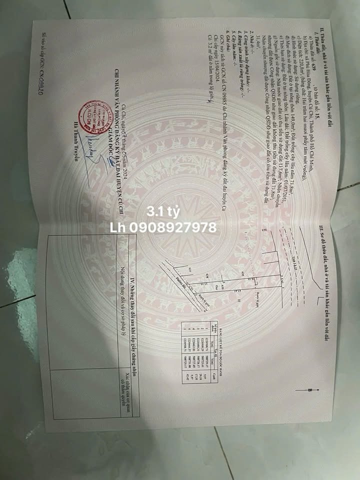 Đất thổ cư 220m² tại Tỉnh Lộ 15, Củ Chi - Giá chỉ 2.3 tỷ!