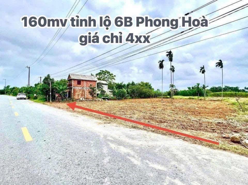 Đất mặt tiền Tỉnh Lộ 6B, Phường Phong Hòa, 190m² chỉ 400 triệu - Cơ hội đầu tư lý tưởng!