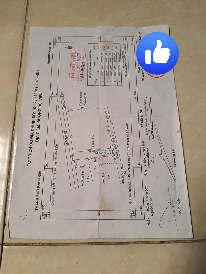 Đất mặt tiền đường Bùi Viện, Rạch Giá 500m² giá 1.6 tỷ - Cơ hội đầu tư hấp dẫn!