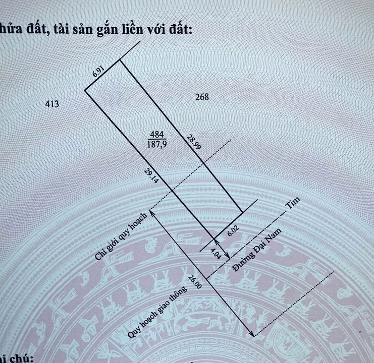 Đất Mặt Tiền Đại Nam Thủy Xuân 187.9m² giá 2.25 tỷ - Đầu tư sinh lời ngay!