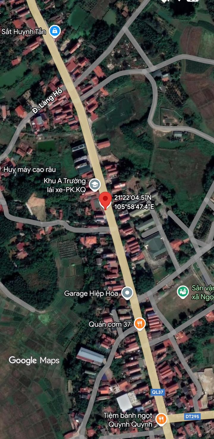 Đất thổ cư mặt tiền TL 37, Bắc Giang 122m² - Cơ hội đầu tư sinh lời!