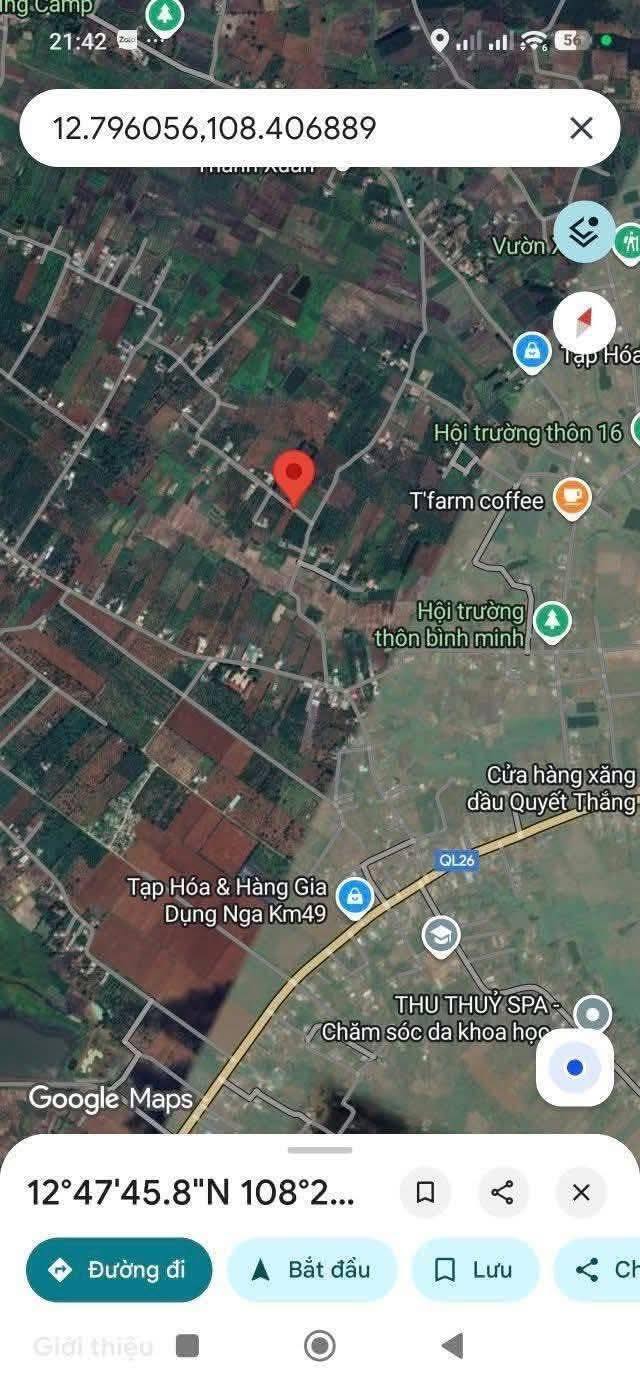 Đất nền 9360m² Thị trấn Phước An - Sổ đỏ chính chủ, giá 660 triệu