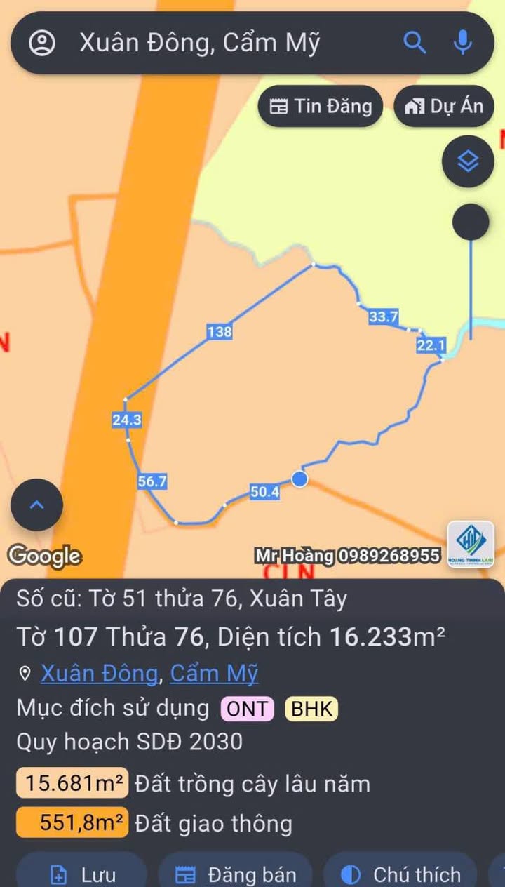 Đất và Nhà Yến Xuân Đông, Cẩm Mỹ 1,6 ha - Sản lượng cao, giá tốt!