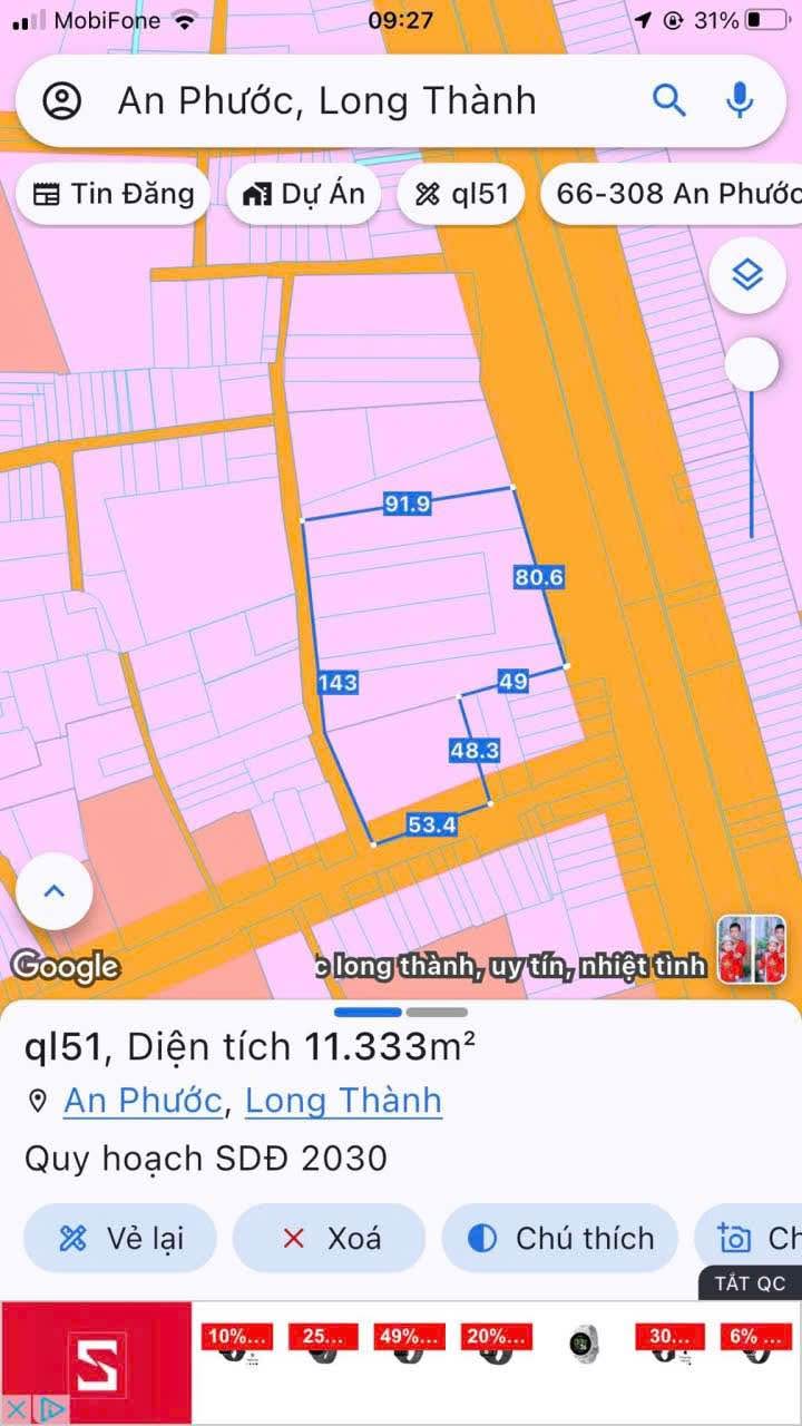 Đất mặt tiền Quốc Lộ 51, Hưng Long, Bình Chánh 11.333m² - Giá 460 tỷ, Thương lượng ngay!