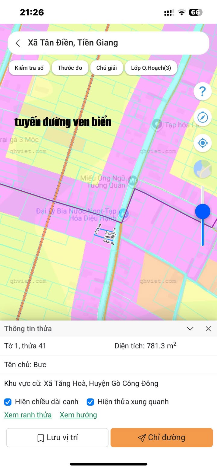 Đất nền 780m² tại Tăng Hoà, Gò Công Đông, Tiền Giang - Đầu tư sinh lời!