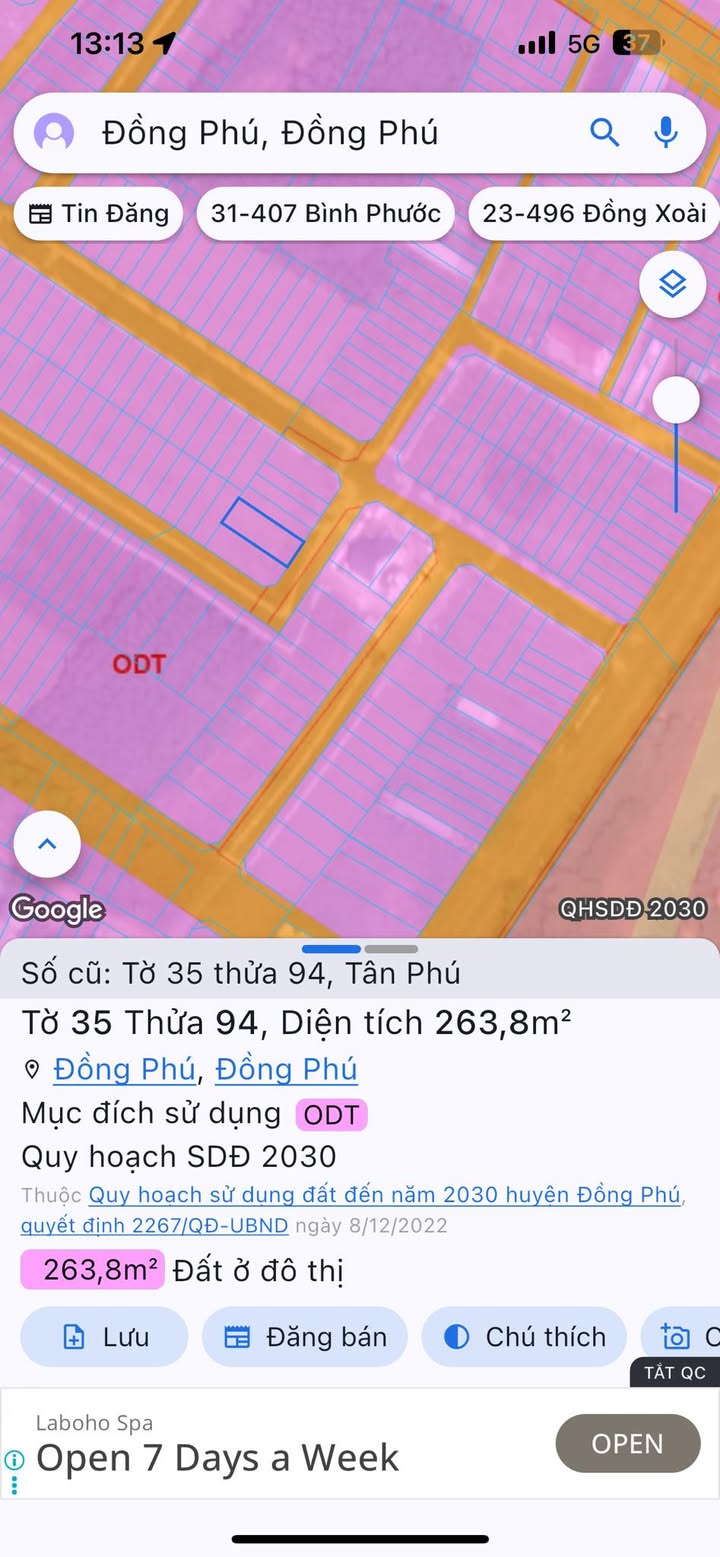 Đất thổ cư Tân Phú 265m² chỉ 1.5 tỷ - Cần bán gấp!