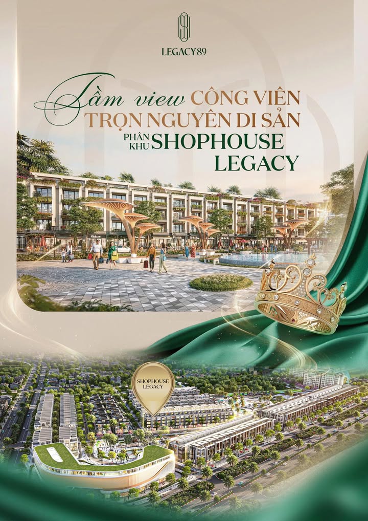 Shophouse Legacy Phố Nối 85m² giá 1.8 tỷ - Tầm view công viên tuyệt đẹp!
