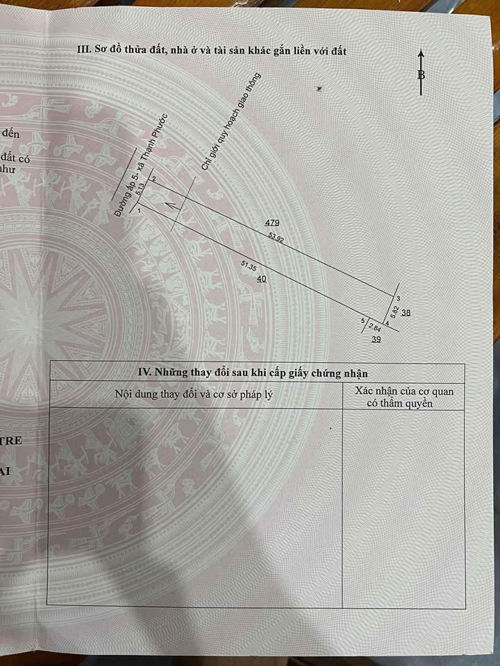 Đất thổ cư 270m² xã Thạnh Phước, Bình Đại, Bến Tre giá 430 triệu - Sổ đỏ chính chủ, thương lượng tốt!
