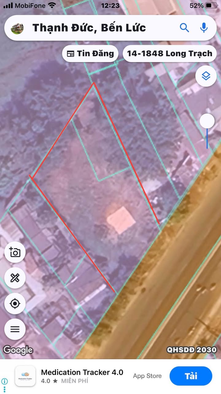 Đất mặt tiền Quốc lộ 1A Bến Lức 960m² giá 9 tỷ - Đầu tư sinh lời ngay!