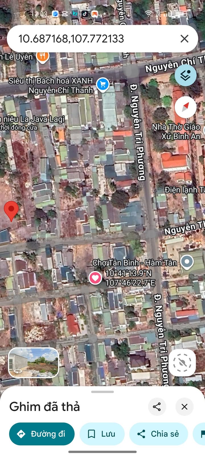 Đất nền Tân Bình La Gi 162m² giá 1.3 tỷ - Đất thổ cư gần chợ