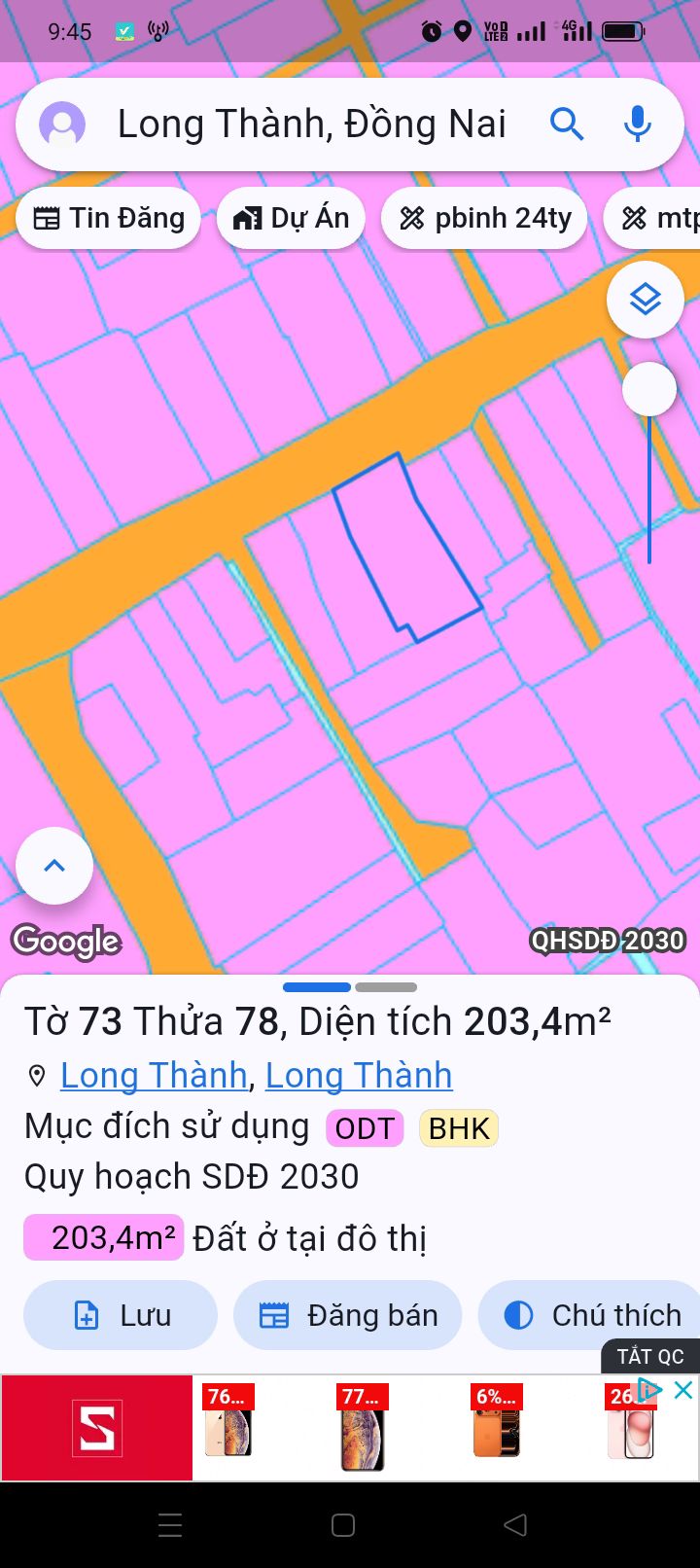 Đất thổ cư mặt tiền đường Tạ Uyên, Long Thành 203m² - Giá tốt cho nhà đầu tư!