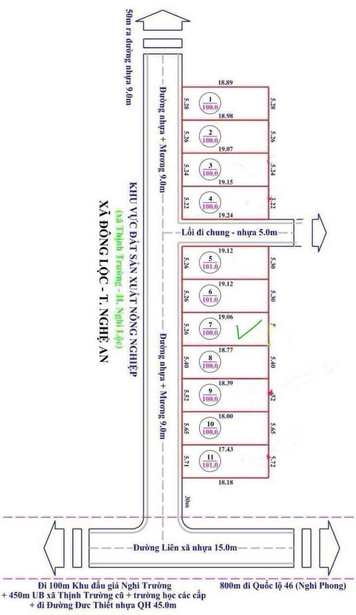 Đất Nền Trường Sơn Nghi Trường 100m² giá 1.9 tỷ - Đường nhựa rộng rãi, giao thông thuận lợi!