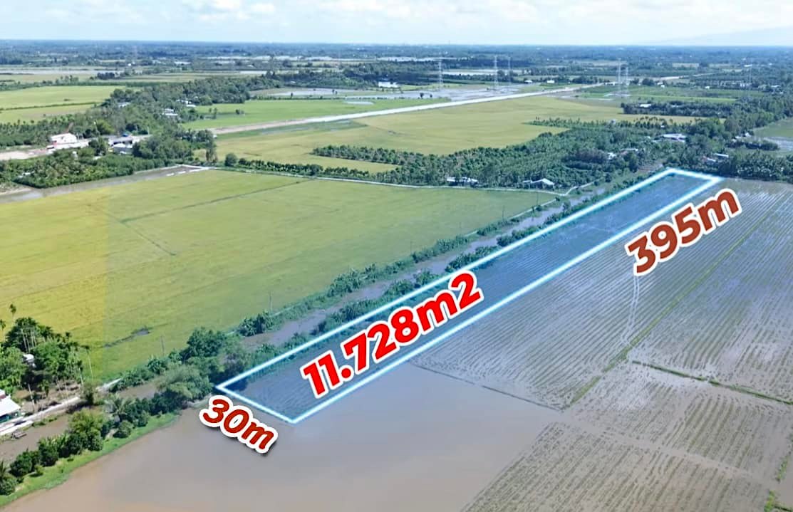 Đất nông nghiệp 11728m² Thạnh Hòa, Phụng Hiệp 29.32 tỷ - Pháp lý rõ ràng, mặt tiền kênh lớn!