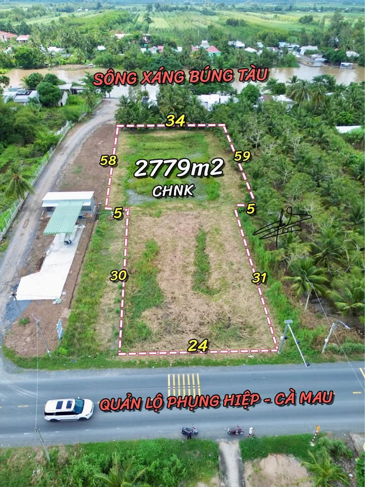 Đất nền xã Tân Phước Hưng, Huyện Phụng Hiệp 2779m² - Giá tốt thương lượng!