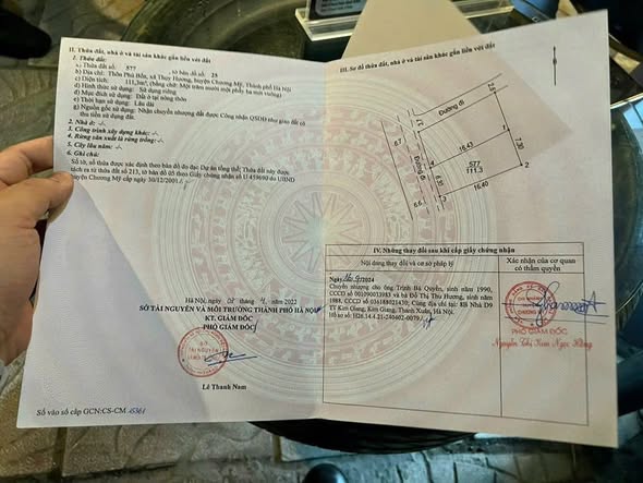 Đất nền Tiên Phương, Chương Mỹ 111,3m² giá 3 tỷ - Vị trí đắc địa, nở hậu hút tài lộc!