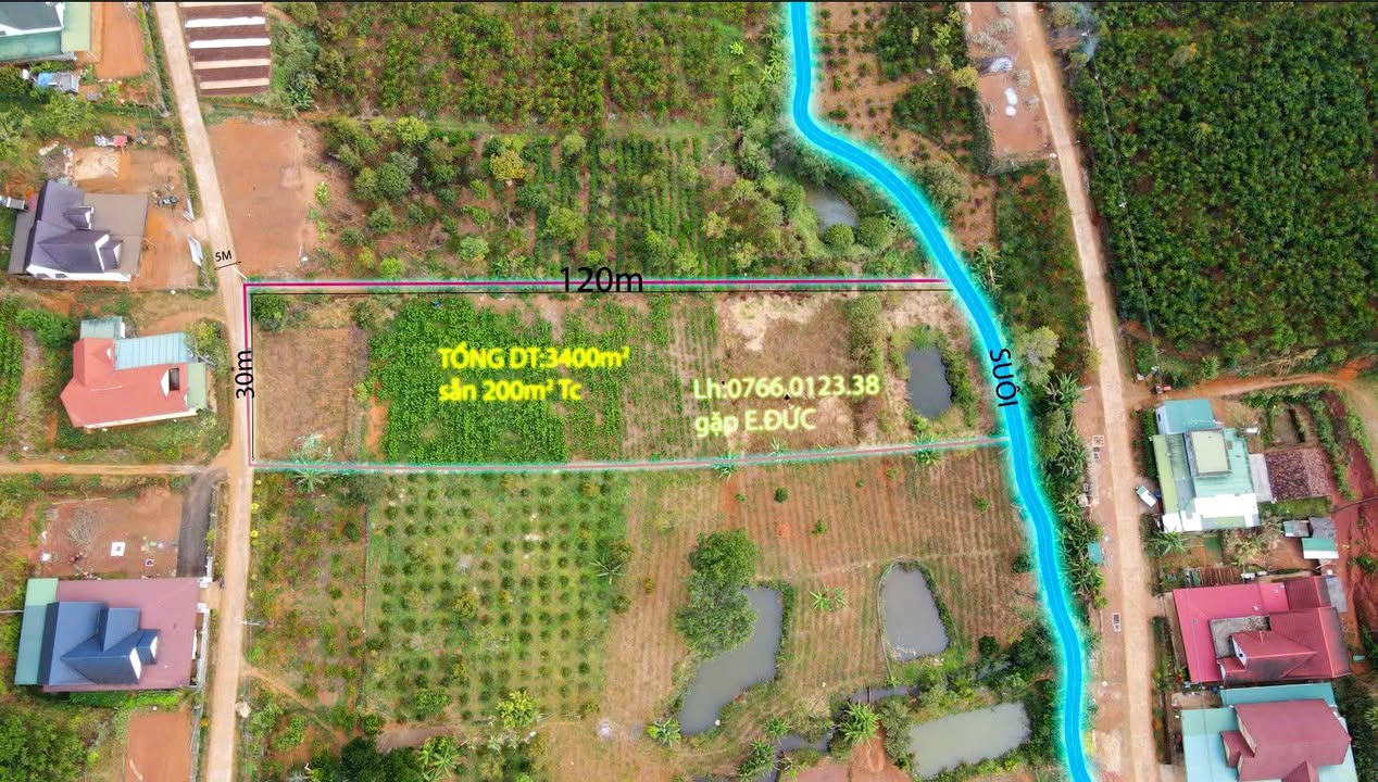 Đất nghỉ dưỡng B' Lá 3.400m² giá 1 tỷ 950 triệu - Cơ hội đầu tư tuyệt vời!