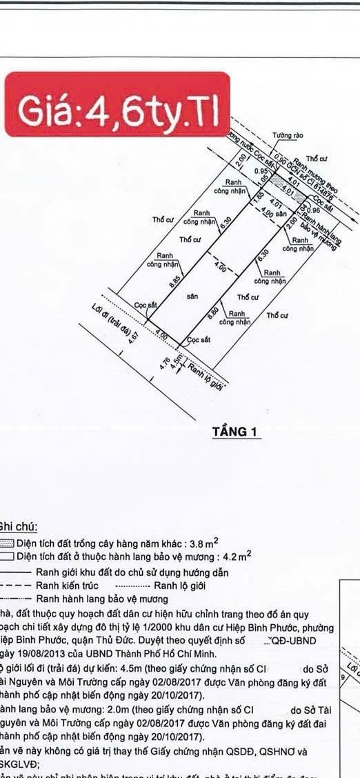 Đất Hiệp Bình Phước 76m² giá 4.6 tỷ - Đầu tư tiềm năng cao!