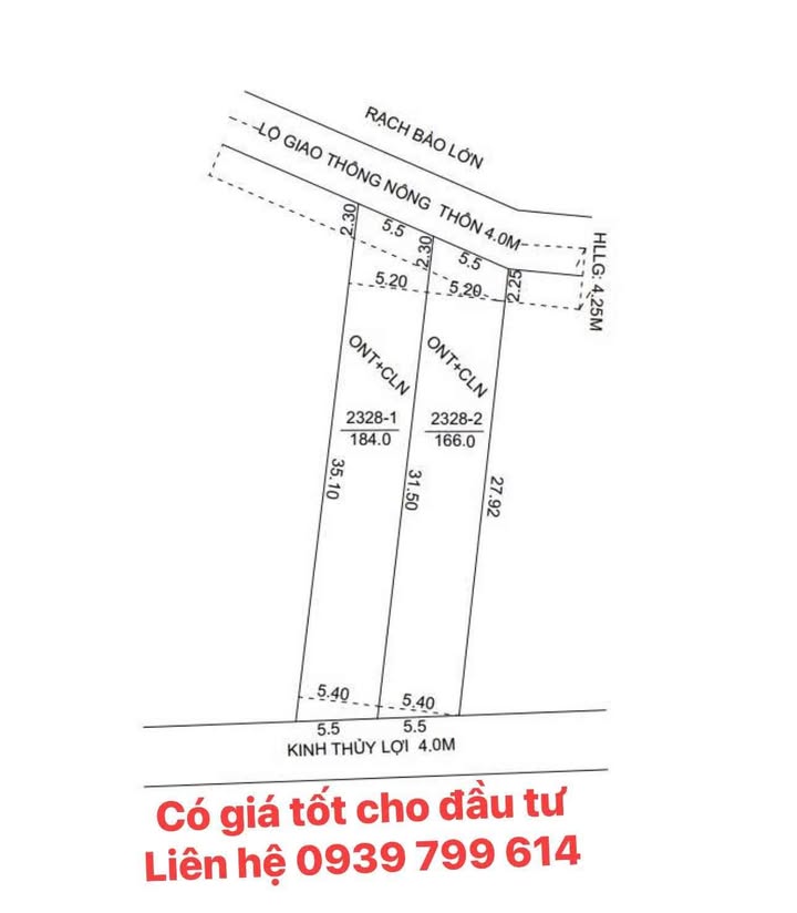 Đất nền Nhơn Ái, Cần Thơ 184m² - Đầu tư lý tưởng, gần khu du lịch!