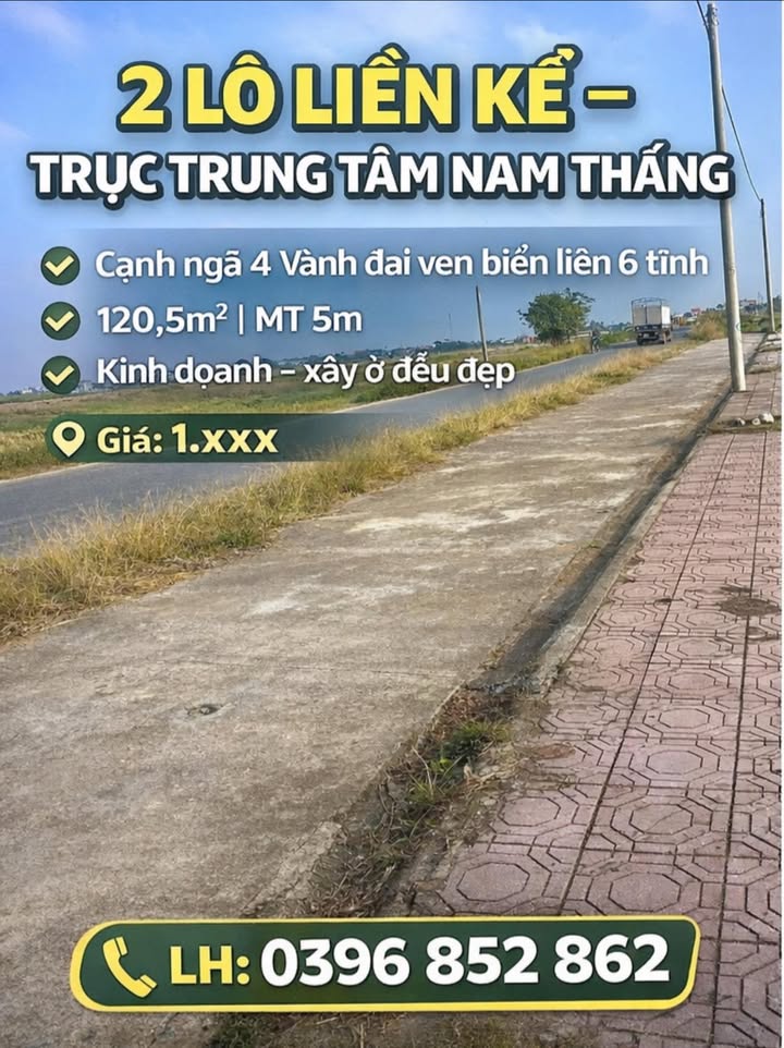 Đất nền xã Nam Thắng, Tiền Hải 120m² - Đón đầu sóng ven biển!
