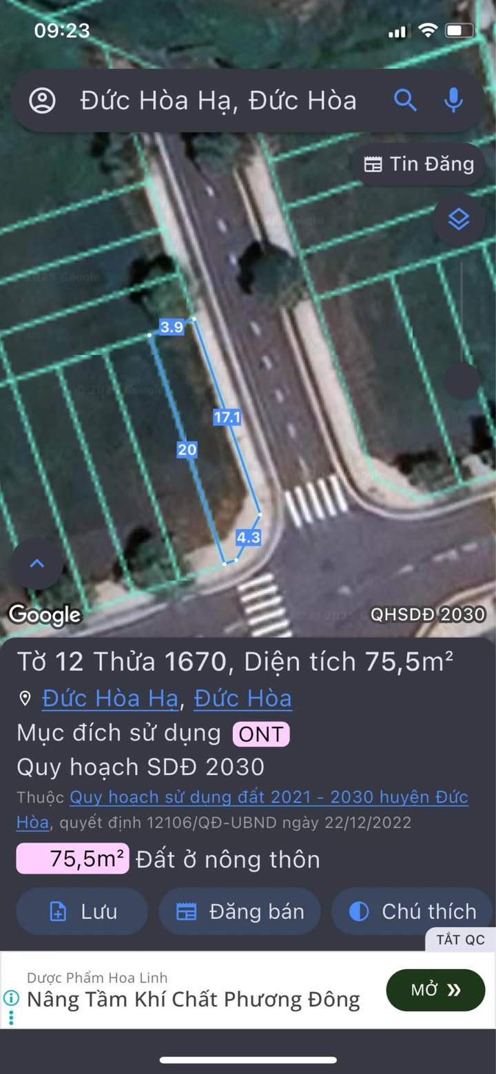 Đất nền khu Cát Tường Phú Hòa 80m² giá 1.3 tỷ - Lô góc 2 mặt tiền