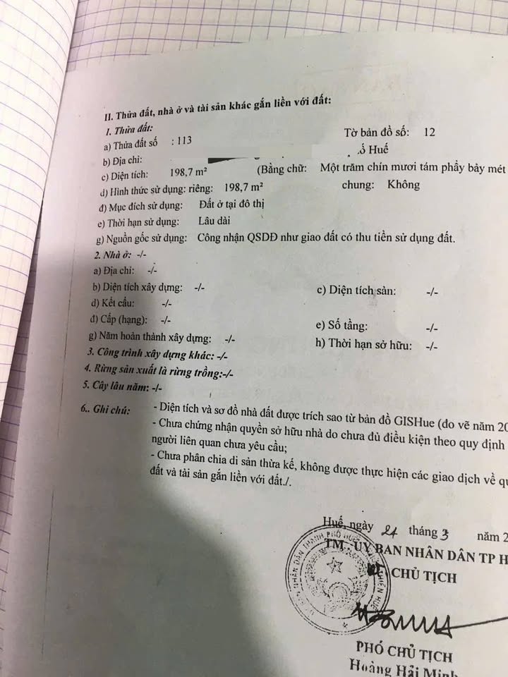 Nhà mặt tiền đường Yết Kiêu, phường Thuận Hòa, TP Huế 198.7m² giá 9 tỷ - Bán gấp định cư!