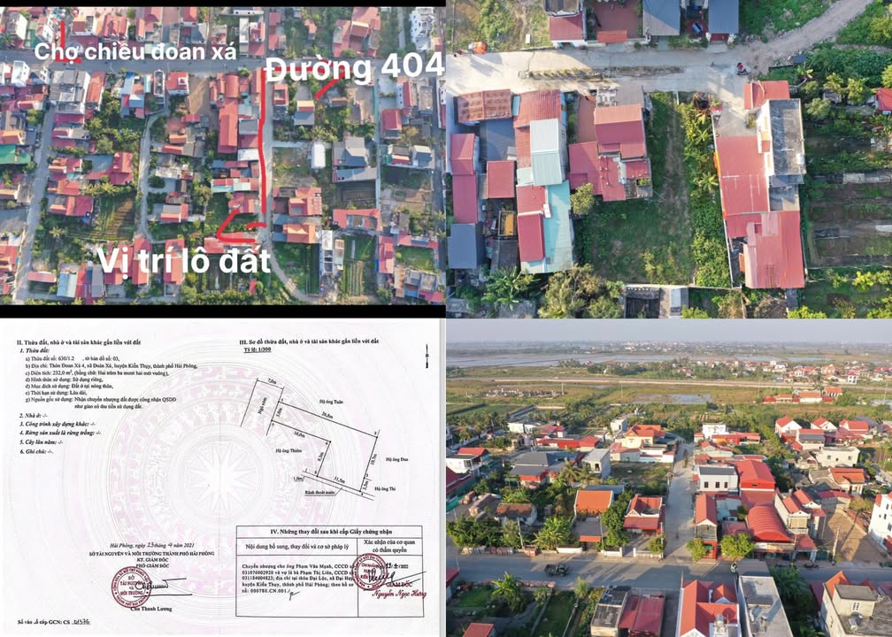 Đất nền Đoàn Xá 4, Kiến Thụy, Hải Phòng 232m² - Đầu tư sinh lời tuyệt vời!