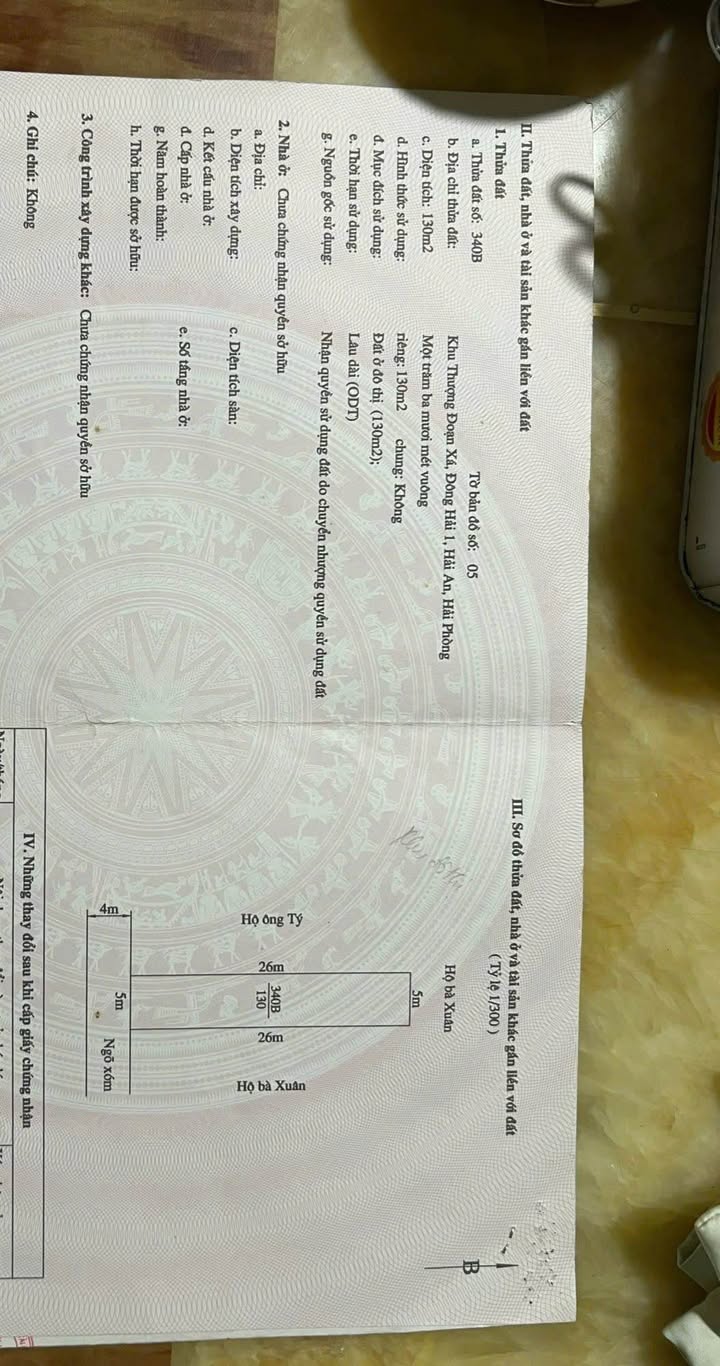 Lô đất Bùi Thị Tự Nhiên, Đông Hải 130m² giá 4.03 tỷ - Bìa đỏ chính chủ!