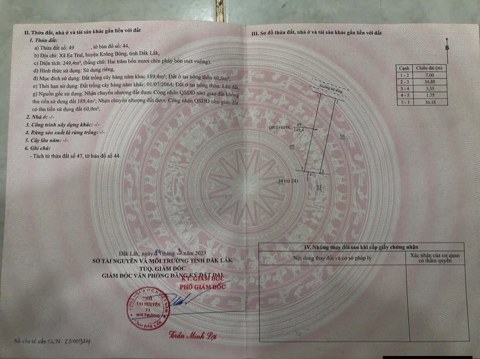 Đất thổ cư Eatrul 228m² giá 260 triệu - Cơ hội đầu tư hiếm có!