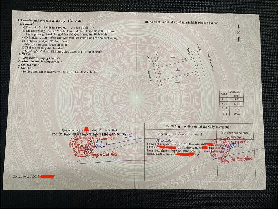 Đất mặt tiền kinh doanh 129.2m² đường Chế Lan Viên, Quy Nhơn - Cơ hội đầu tư hấp dẫn!