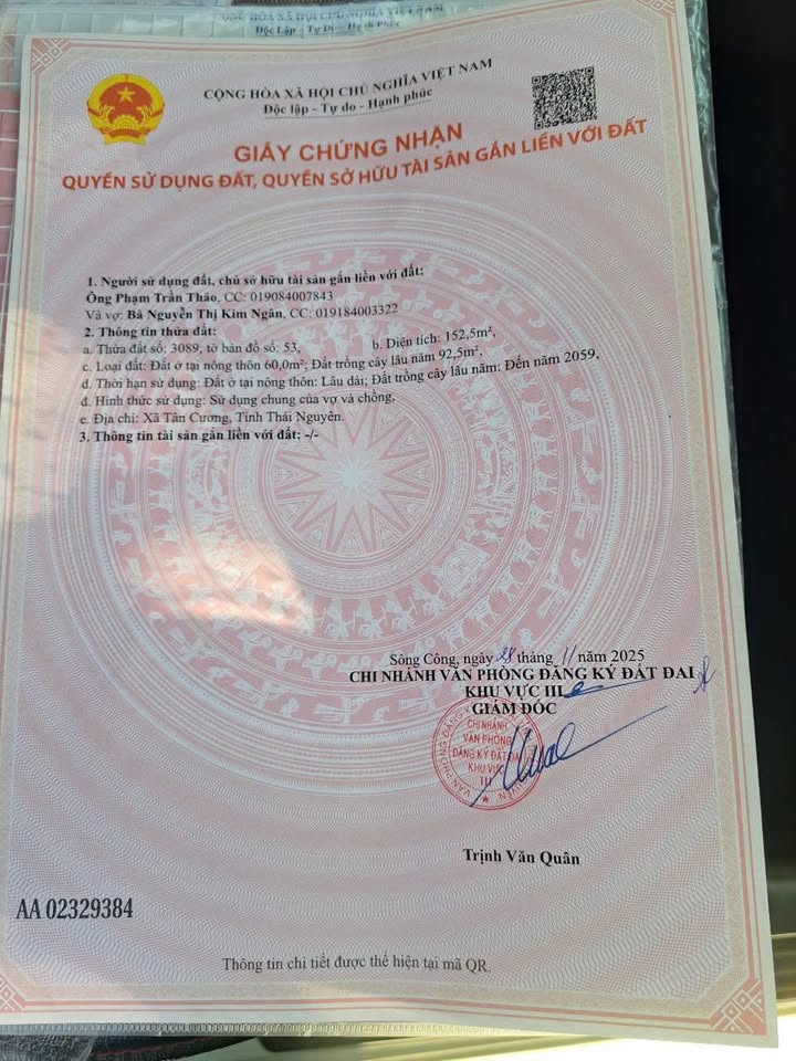 Đất nền Thịnh Đức, Thái Nguyên 152m² giá 700 triệu - Đầu tư sinh lời ngay!