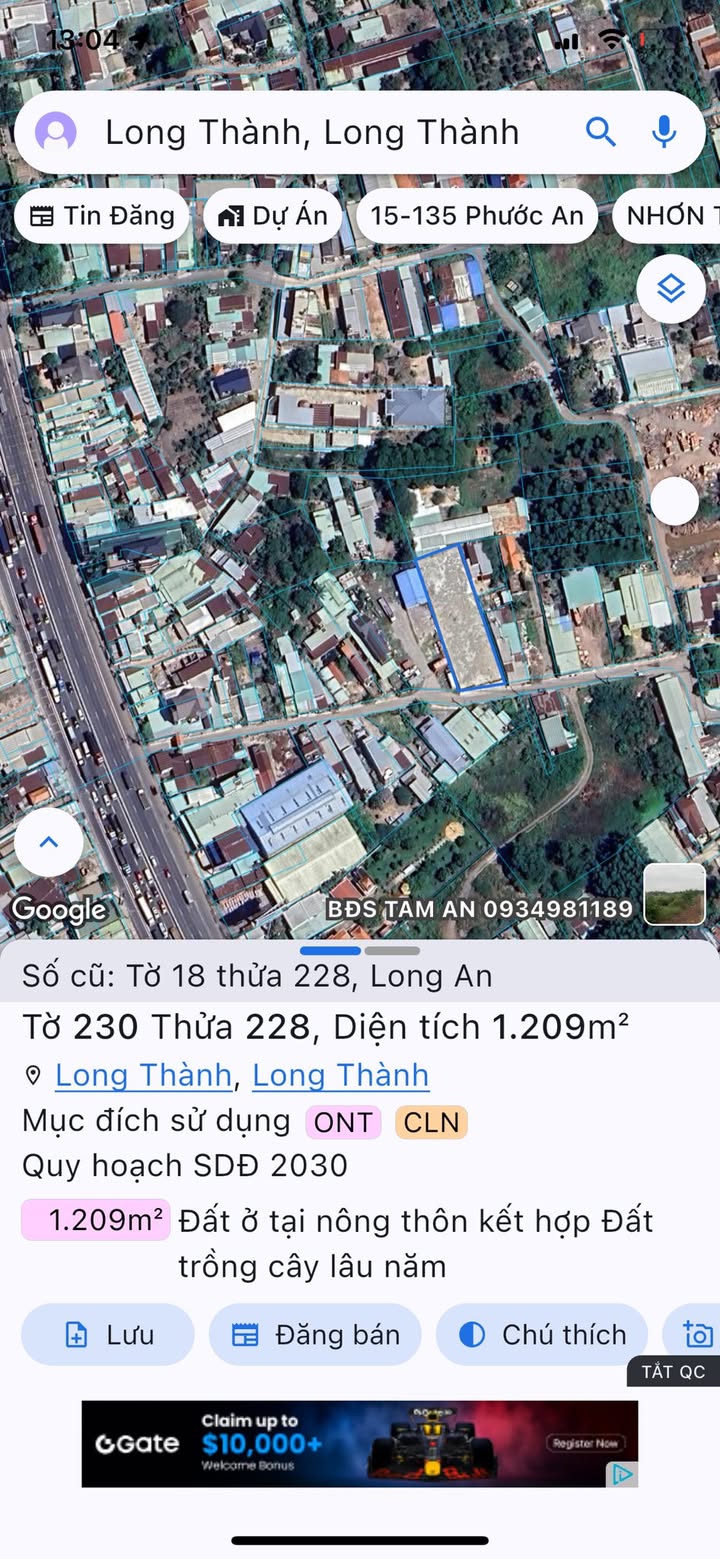 Đất Long Thành Đồng Nai 1200m² - Giá tốt, phù hợp làm nhà vườn hoặc kho bãi!