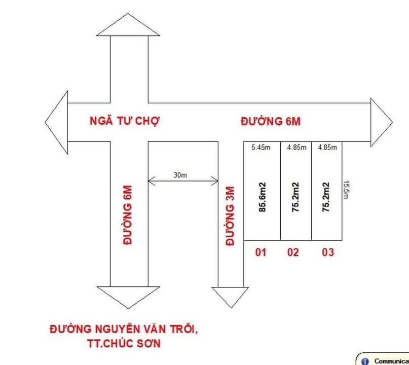 Đất nền lô góc tại Đại Yên, Chương Mỹ, 85.6m² - Đầu tư sinh lời bền vững!