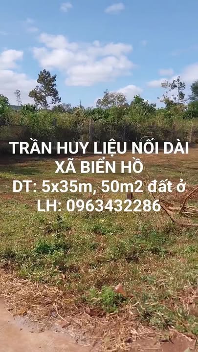 Đất nền Trần Huy Liệu nối dài, Biển Hồ 50m² giá chỉ từ 600 triệu - Cơ hội đầu tư tuyệt vời!