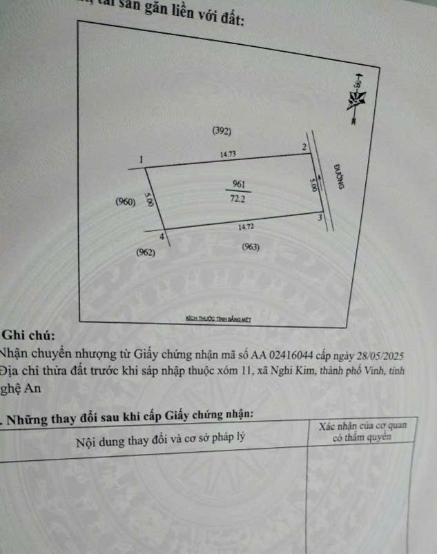 Đất Nền Xóm 11 Nghi Kim 72m² giá 2 tỷ - Đường thông thoáng, gần tiện ích!