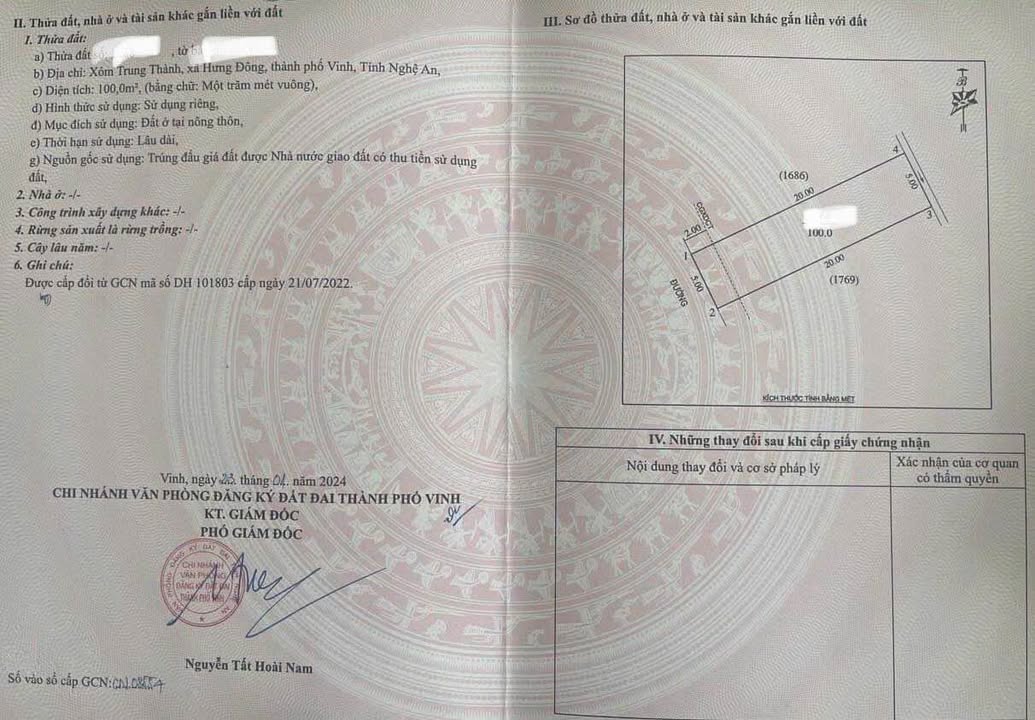 Bán đất đấu giá Trung Thành TP Vinh 100m² giá 4 tỷ - Tiềm năng tăng giá tốt!