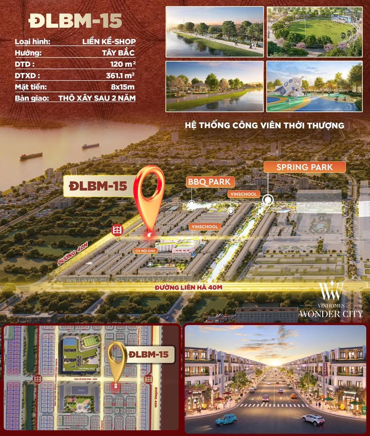 Nhà mặt phố khu Bình Minh - Vin ĐP 120m² giá 24.5 tỷ - Vị trí đẹp, tiện ích đầy đủ!