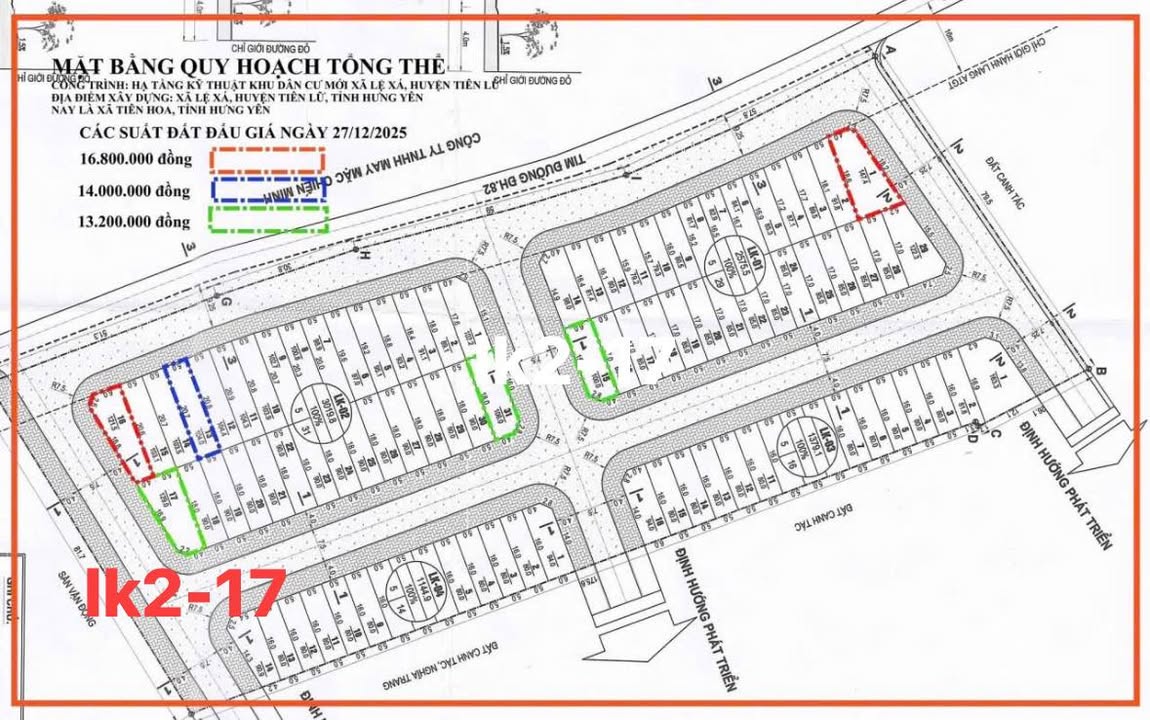 Đất nền Lệ Xá, Tiên Lữ, Hưng Yên 129m² giá chỉ 1.909 tỷ - Cơ hội đầu tư hấp dẫn!