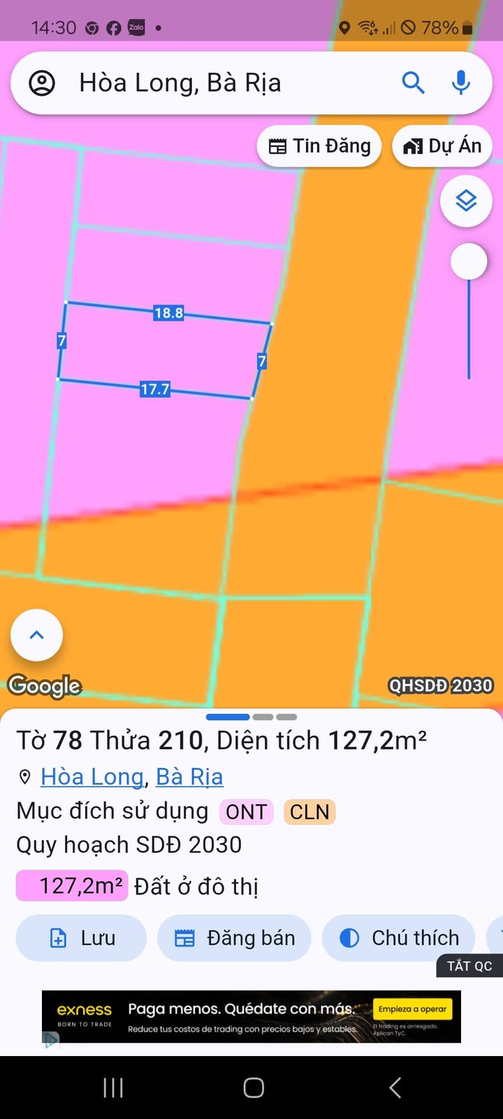 Đất nền Hòa Long Bà Rịa 127m² giá 1.87 tỷ - Cơ hội đầu tư hấp dẫn!