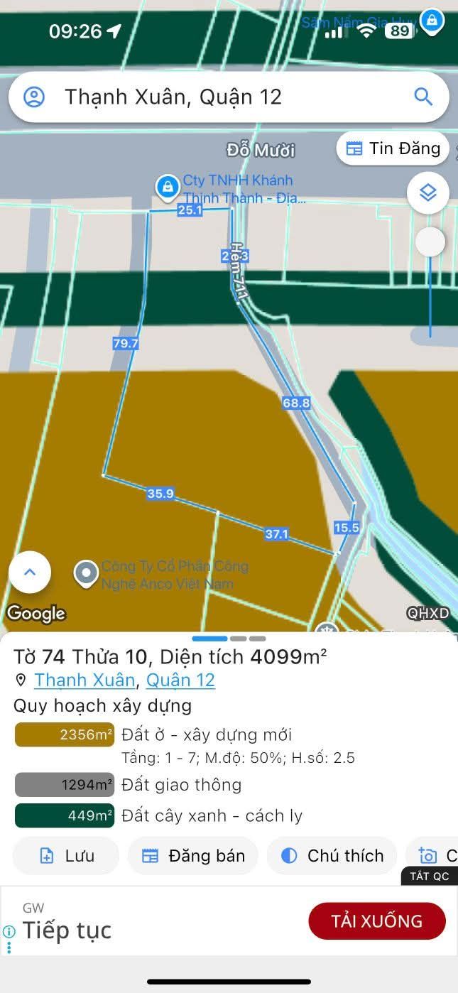 Đất mặt tiền Quốc lộ 1A, Phường Thạnh Xuân, Quận 12, 4100m² - Cơ hội đầu tư hấp dẫn!