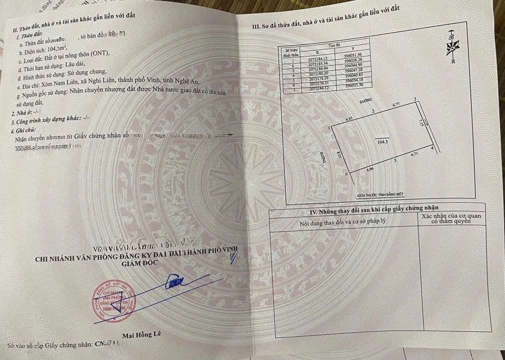 Đất nền Nghi Liên 104m² giá 2.6 tỷ - Lô góc đẹp, gần sân bay!