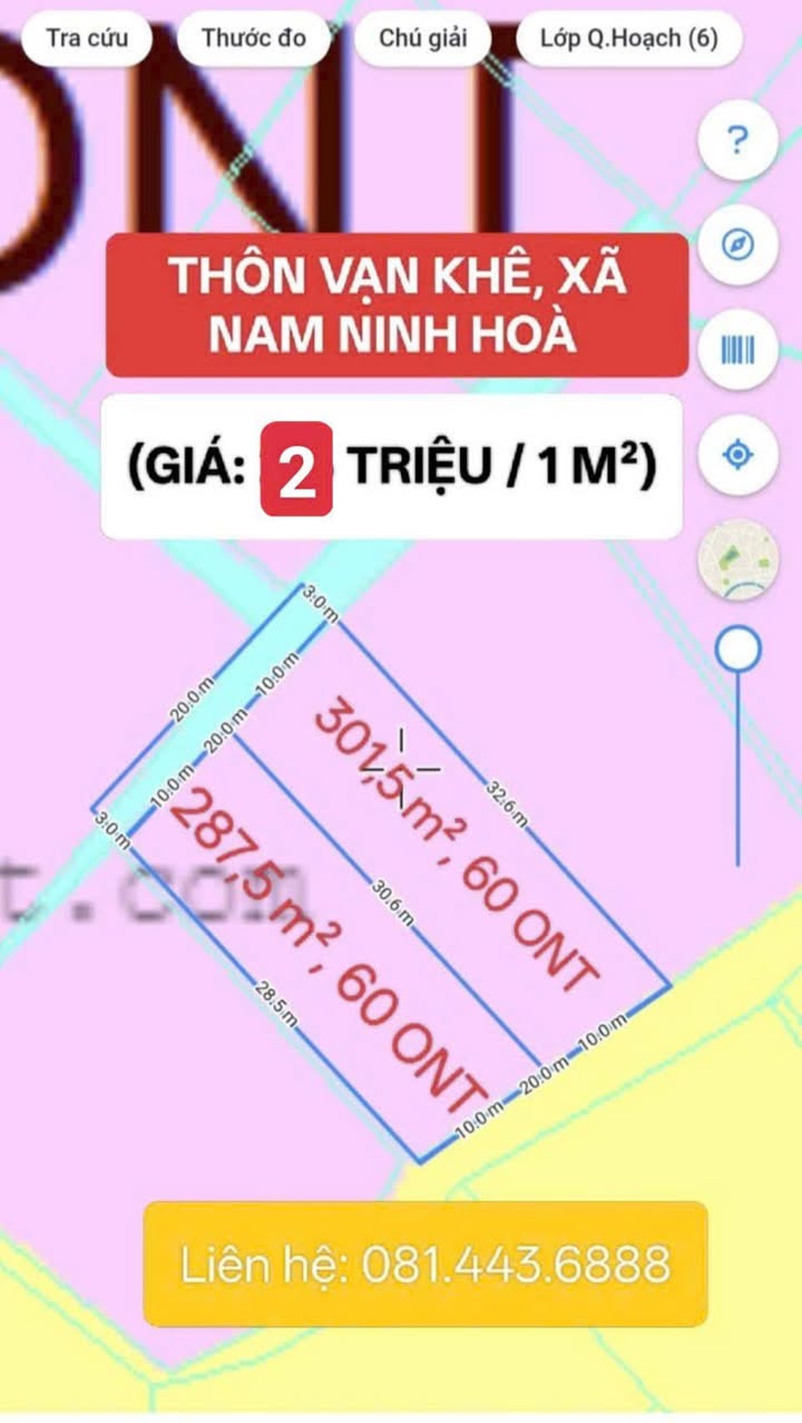Đất thổ cư Ninh Hòa 589m² giá thỏa thuận - Gần chợ, quốc lộ, sổ hồng chính chủ!